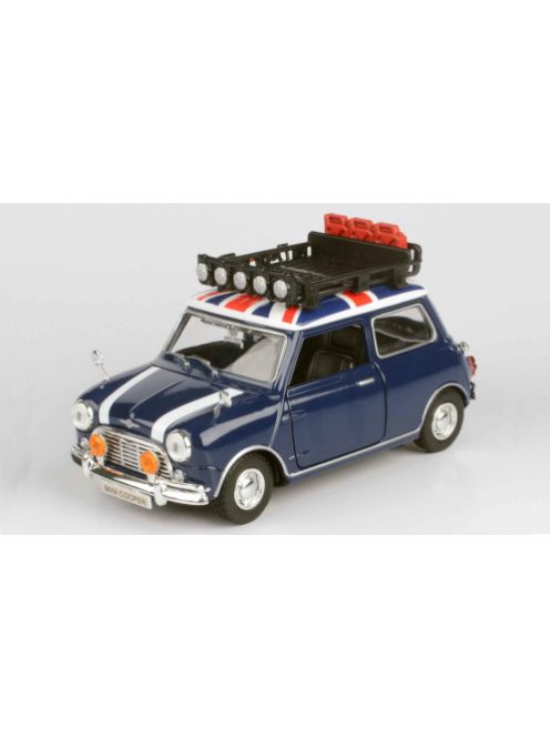 Motor-Max - Mini Morris Cooper, dunkelblau/Dekor, 1961, 1:18
