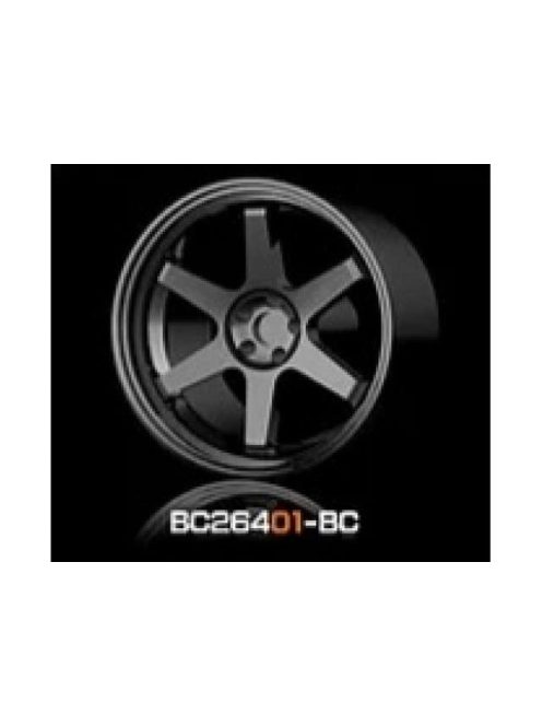 Mothobby Bnds - RACING Wheels & Tyres Set 8MM-9.8MM BLACK CHROME4 pcs