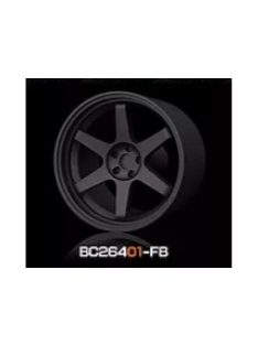   Mothobby Bnds - RACING Wheels & Tyres Set 8MM-9.8MM FLAT BLACK4 pcs