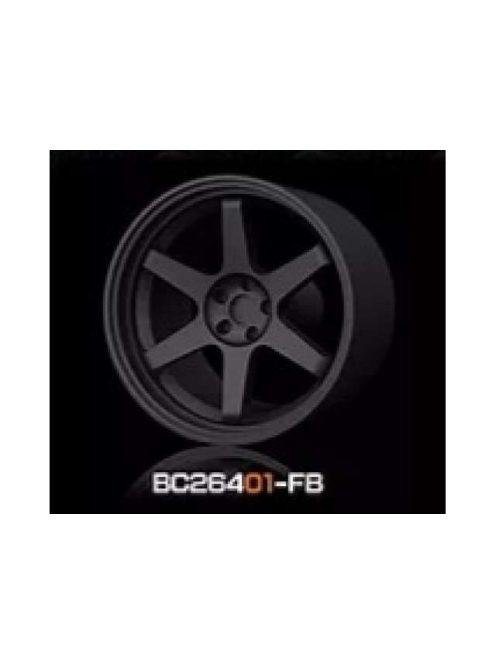 Mothobby Bnds - RACING Wheels & Tyres Set 8MM-9.8MM FLAT BLACK4 pcs