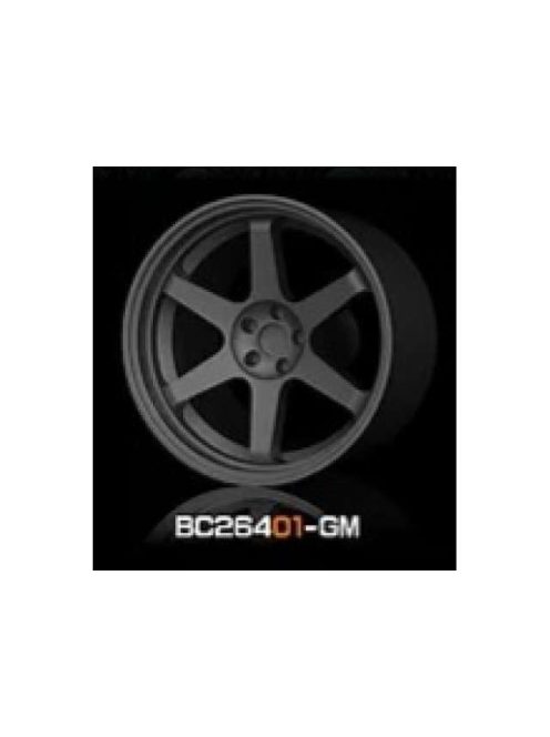 Mothobby Bnds - RACING Wheels & Tyres Set 8MM-9.8MM GUN METAL4 pcs