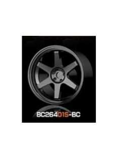   Mothobby Bnds - RACING Wheels & Tyres Set 7.4MM-8.9MM BLACK CHROME4 pcs