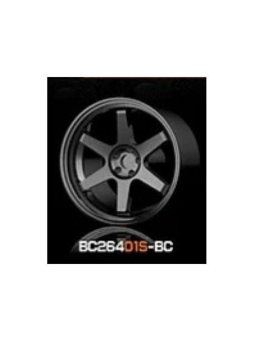 Mothobby Bnds - RACING Wheels & Tyres Set 7.4MM-8.9MM BLACK CHROME4 pcs