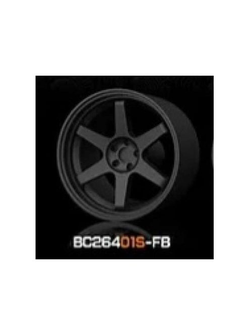 Mothobby Bnds - RACING Wheels & Tyres Set 7.4MM-8.9MM FLAT BLACK4 pcs