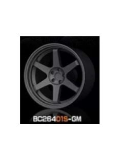   Mothobby Bnds - RACING Wheels & Tyres Set 7.4MM-8.9MM GUN METAL4 pcs