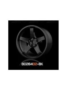   Mothobby Bnds - RACING Wheels & Tyres Set 8MM-9.8MM GLOSS BLACK4 pcs