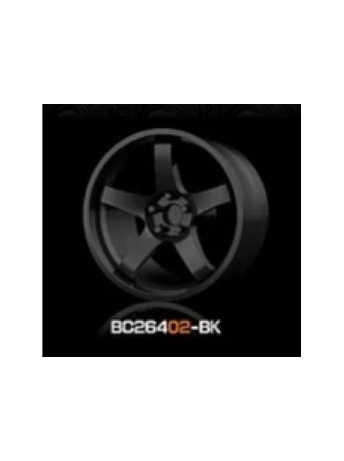 Mothobby Bnds - RACING Wheels & Tyres Set 8MM-9.8MM GLOSS BLACK4 pcs