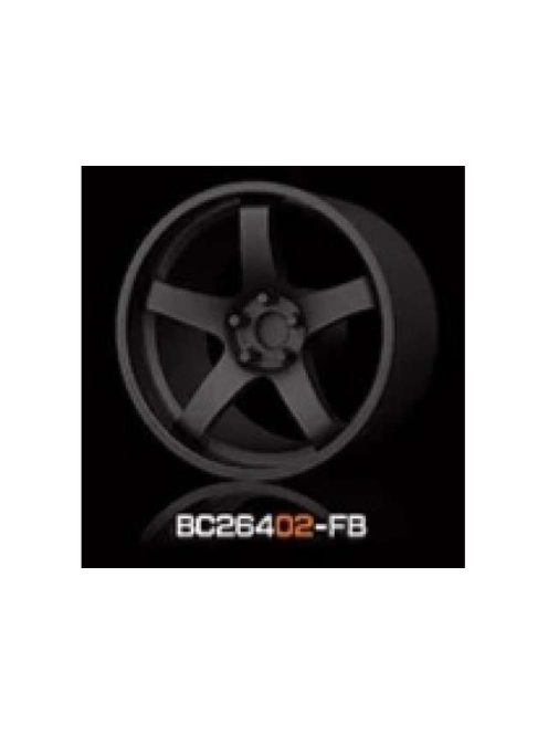 Mothobby Bnds - RACING Wheels & Tyres Set 8MM-9.8MM FLAT BLACK4 pcs