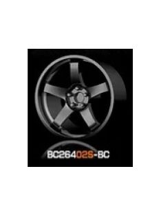   Mothobby Bnds - RACING Wheels & Tyres Set 7.4MM-8.9MM BLACK CHROME4 pcs