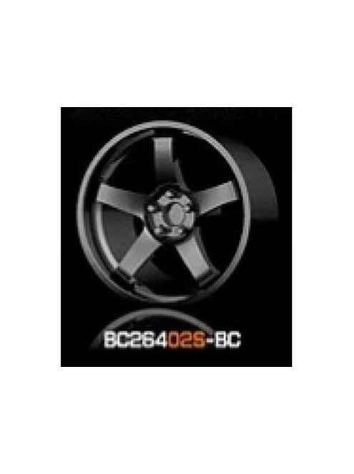 Mothobby Bnds - RACING Wheels & Tyres Set 7.4MM-8.9MM BLACK CHROME4 pcs