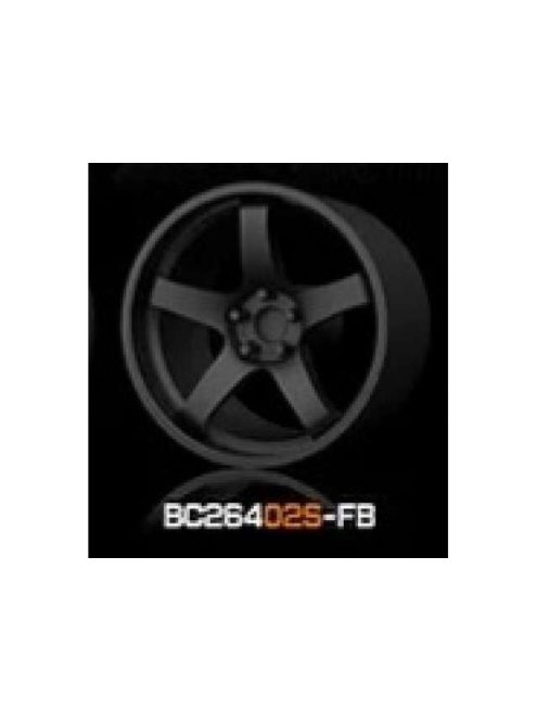 Mothobby Bnds - RACING Wheels & Tyres Set 7.4MM-8.9MM FLAT BLACK4 pcs