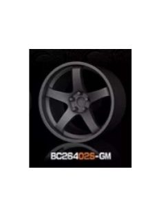   Mothobby Bnds - RACING Wheels & Tyres Set 7.4MM-8.9MM GUN METAL4 pcs