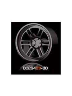   Mothobby Bnds - RACING Wheels & Tyres Set 8MM-9.8MM BLACK CHROME4 pcs