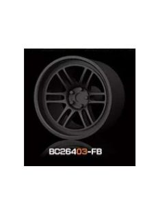   Mothobby Bnds - RACING Wheels & Tyres Set 8MM-9.8MM FLAT BLACK4 pcs