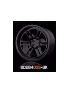   Mothobby Bnds - RACING Wheels & Tyres Set 7.4MM-8.9MM GLOSS BLACK4 pcs