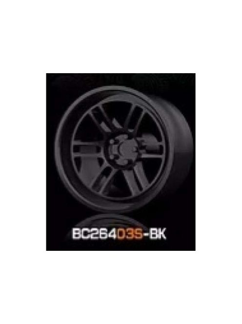 Mothobby Bnds - RACING Wheels & Tyres Set 7.4MM-8.9MM GLOSS BLACK4 pcs