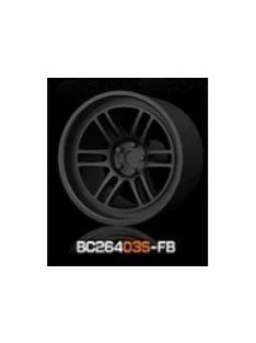   Mothobby Bnds - RACING Wheels & Tyres Set 7.4MM-8.9MM FLAT BLACK4 pcs