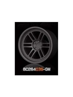   Mothobby Bnds - RACING Wheels & Tyres Set 7.4MM-8.9MM GUN METAL4 pcs