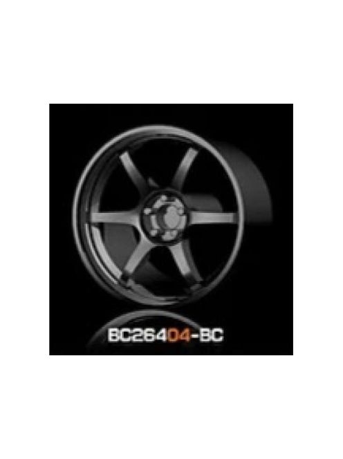 Mothobby Bnds - RACING Wheels & Tyres Set 8MM-9.8MM BLACK CHROME4 pcs