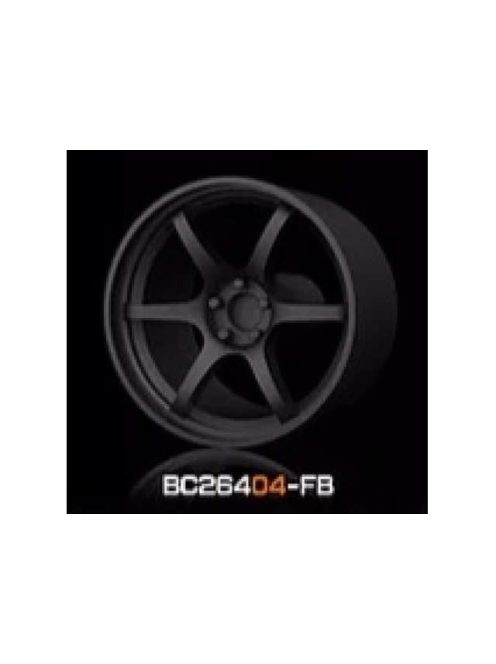Mothobby Bnds - RACING Wheels & Tyres Set 8MM-9.8MM FLAT BLACK4 pcs