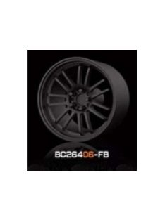   Mothobby Bnds - RACING Wheels & Tyres Set 8MM-9.8MM FLAT BLACK4 pcs