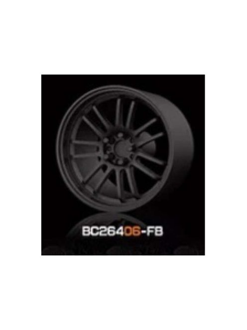 Mothobby Bnds - RACING Wheels & Tyres Set 8MM-9.8MM FLAT BLACK4 pcs