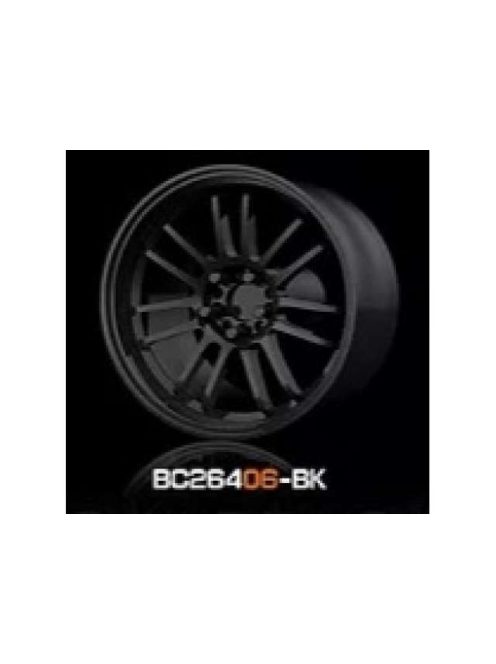 Mothobby Bnds - RACING Wheels & Tyres Set 8MM-9.8MM GLOSS BLACK4 pcs