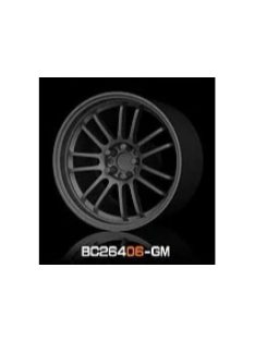   Mothobby Bnds - RACING Wheels & Tyres Set 8MM-9.8MM GUN METAL4 pcs