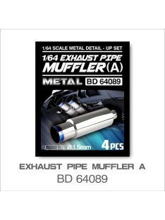   Mothobby Bnds - METAL EXHAUST PIPE MUFFLER SET A4 pcs. Diameter (1.5 mm)unpainted metal