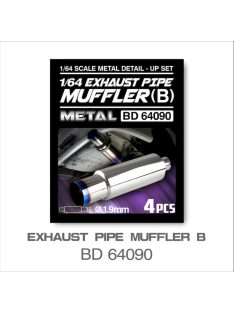   Mothobby Bnds - METAL EXHAUST PIPE MUFFLER SET B4 pcs. Diameter (1.9 mm)unpainted metal