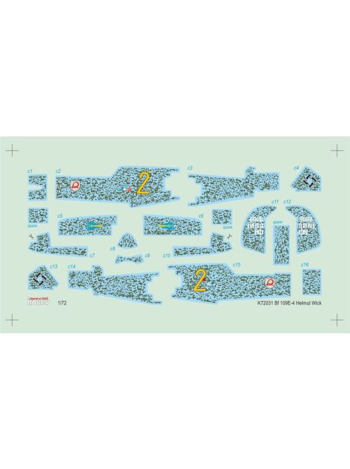MPM - Bf 109E-4 German Ace H. Wick Decal Motley Camo