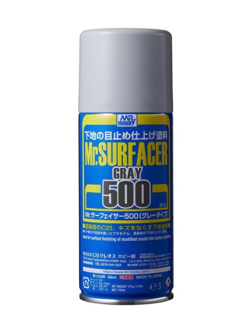 Mr Hobby - Mr Hobby -Gunze Mr. Surfacer 500 Spray Gray (170 ml)
