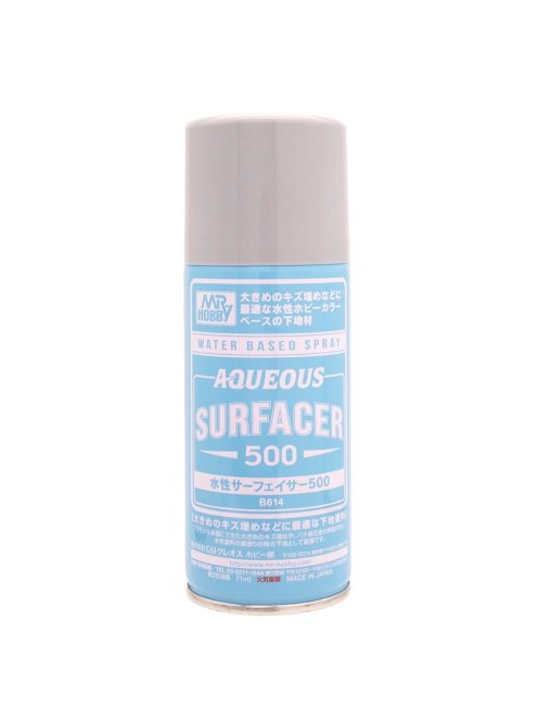 Mr Hobby - B-614 Aqueous Surfacer 500 Spray (170 ml) Gray
