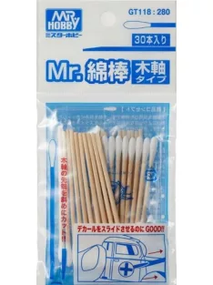   Mr Hobby - Gunze - Mr Hobby -Gunze Mr. Cotton Swab Set (Wooden Stick Type)