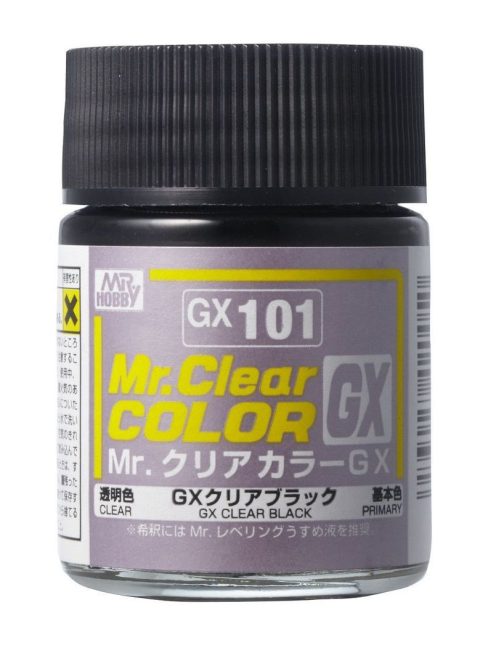 Mr. Hobby - Mr Hobby -Gunze Mr. Clear Color GX (18 ml) Clear Black