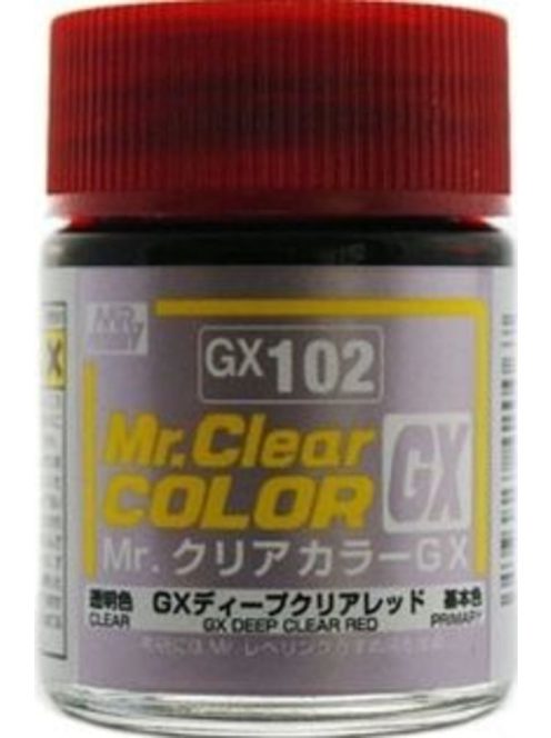Mr. Hobby - Mr Hobby -Gunze Mr. Clear Color GX (18 ml) Deep Clear Red