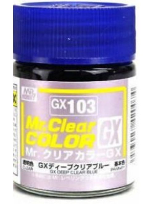 Mr. Hobby - Mr Hobby -Gunze Mr. Clear Color GX (18 ml) Deep Clear Blue