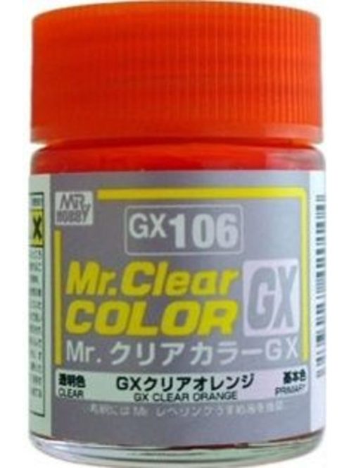 Mr Hobby - Gunze - Mr Hobby -Gunze Mr. Clear Color GX (18 ml) Clear Orange