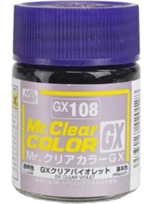 Mr. Hobby - Mr Hobby -Gunze Mr. Clear Color GX (18 ml) Clear Violet