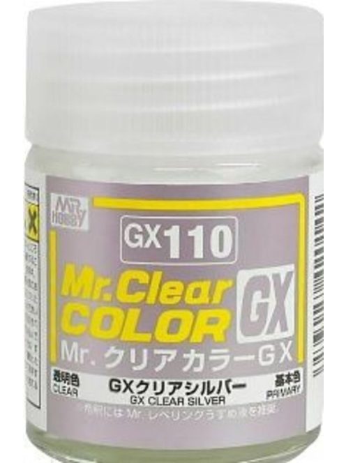 Mr. Hobby - Mr Hobby -Gunze Mr. Clear Color GX (18 ml) Clear Silver