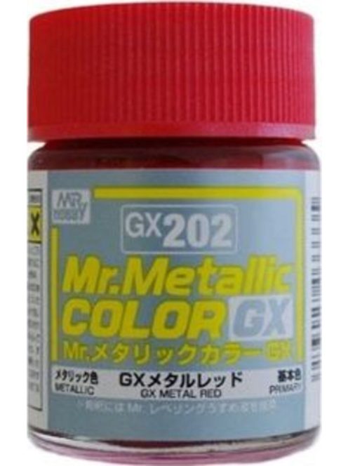 Mr Hobby - Gunze - Mr Hobby -Gunze Mr. Metallic Color GX (18 ml) Metal Red