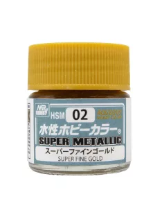   Mr Hobby - Mr Hobby -Gunze Aquesous Hobby Color Super Metallic (10ml) Super Fine Gold