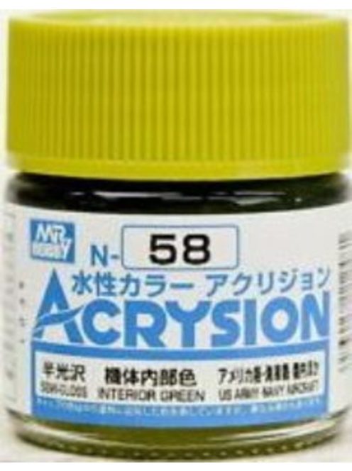 Mr Hobby - Gunze - Mr Hobby -Gunze Acrysion (10 ml) Interior Green