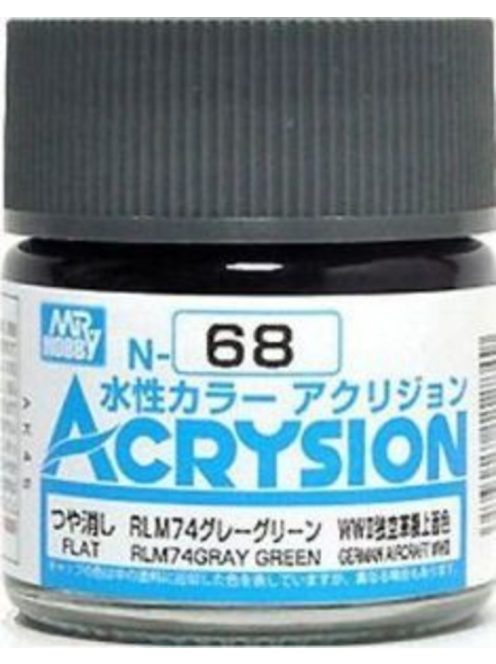 Mr Hobby - Gunze - Mr Hobby -Gunze Acrysion (10 ml) RLM74 Gray Green