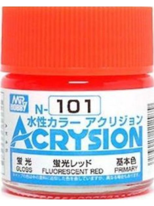 Mr Hobby - Gunze - Mr Hobby -Gunze Acrysion (10 ml) Fluorescent Red