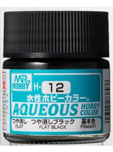  Mr. Hobby - Aqueous Hobby Color - Renew (10 ml) Flat Black H-012