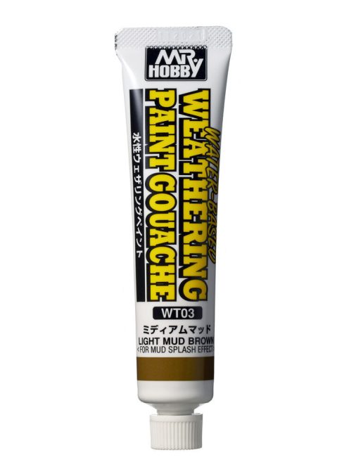 Mr. Hobby - Mr Hobby -Gunze WATER-BASED WEATHERING PAINT GOUACHE LIGHT MUD BROWN