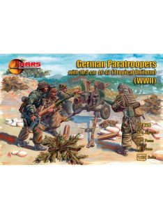   Mars Figures - German Paratroopers with 10.5cm LG42 (Tropical Uniform) WWII