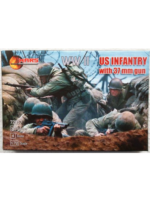 Mars Figures - US Infantry with 37mm gun