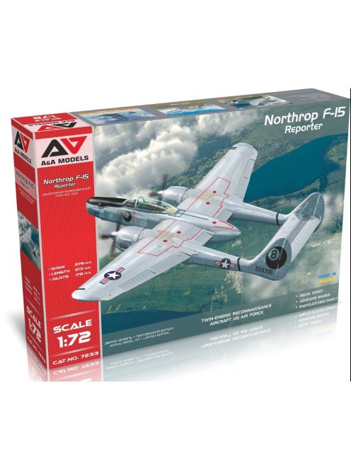 A&A Models - 1/72 Northrop F-15A "Reporter" recon.aircraft ( 3 liveries)